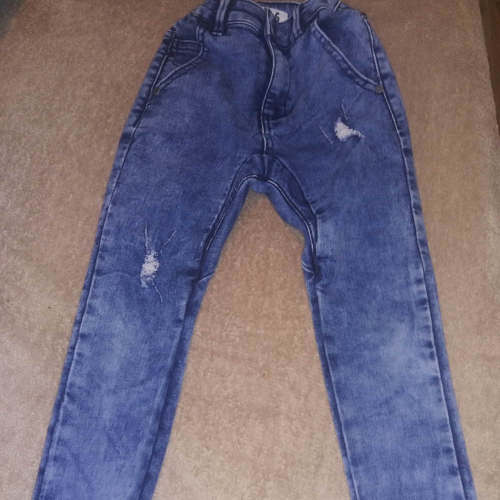 Girls Denim Blue Jeans (Size:6)